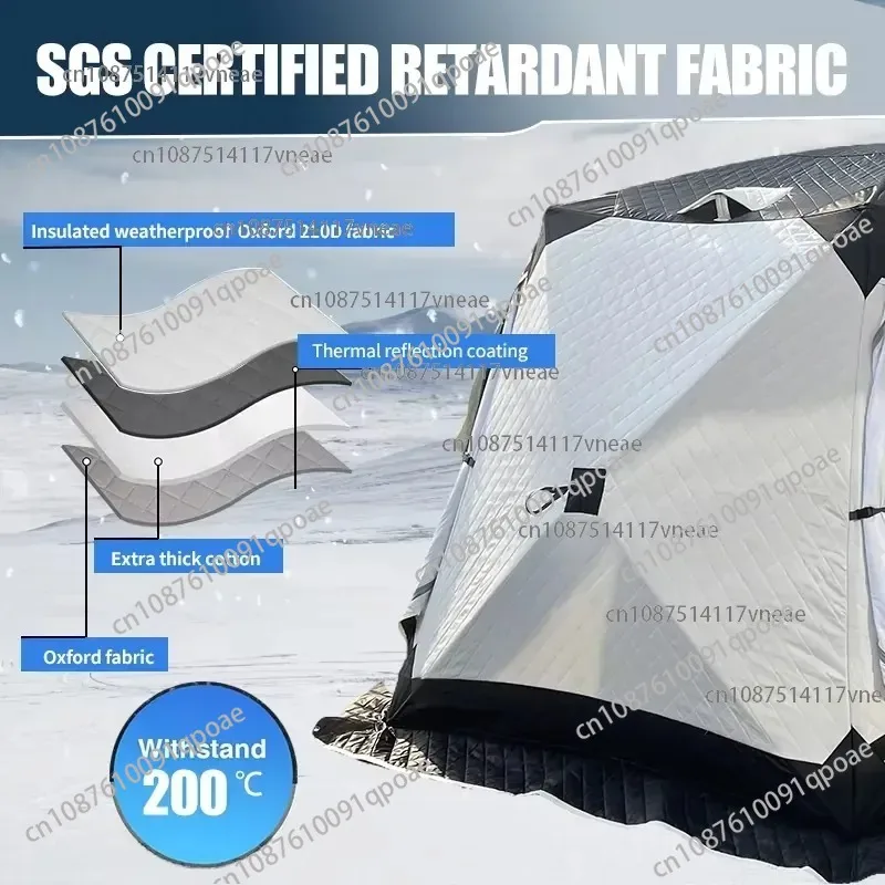 Modern Sauna Rooms for Outdoor Hexagon Mobile Sauna Cube Hub Pop up Tent 6 Person Winter Camping Hot Tent Ice Fishing Tent