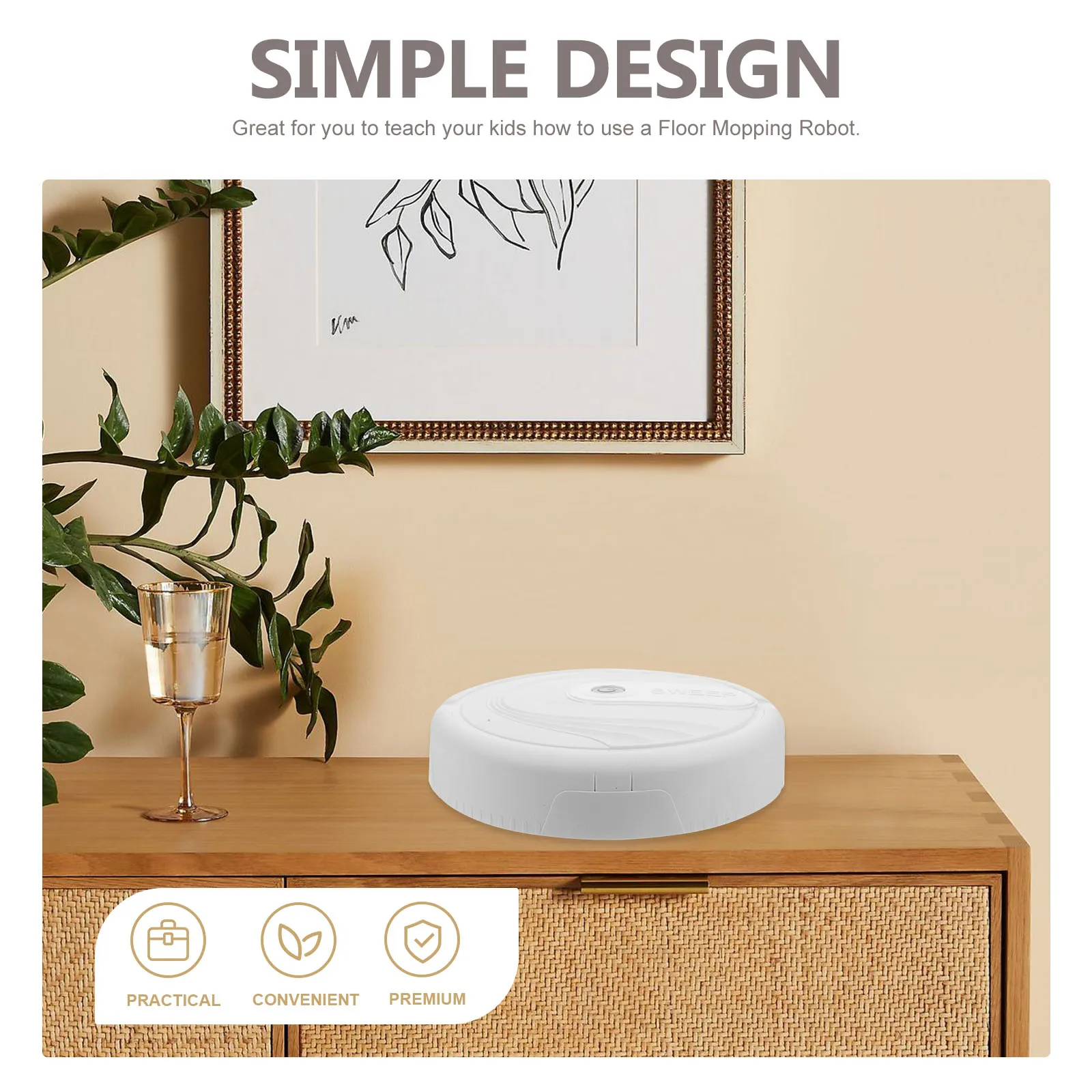 

Simulated Sweeping Robot Toy Rechargeable Kids Playing Artificial Floor Vacuum Cleaner Safe EcoFriendly Great