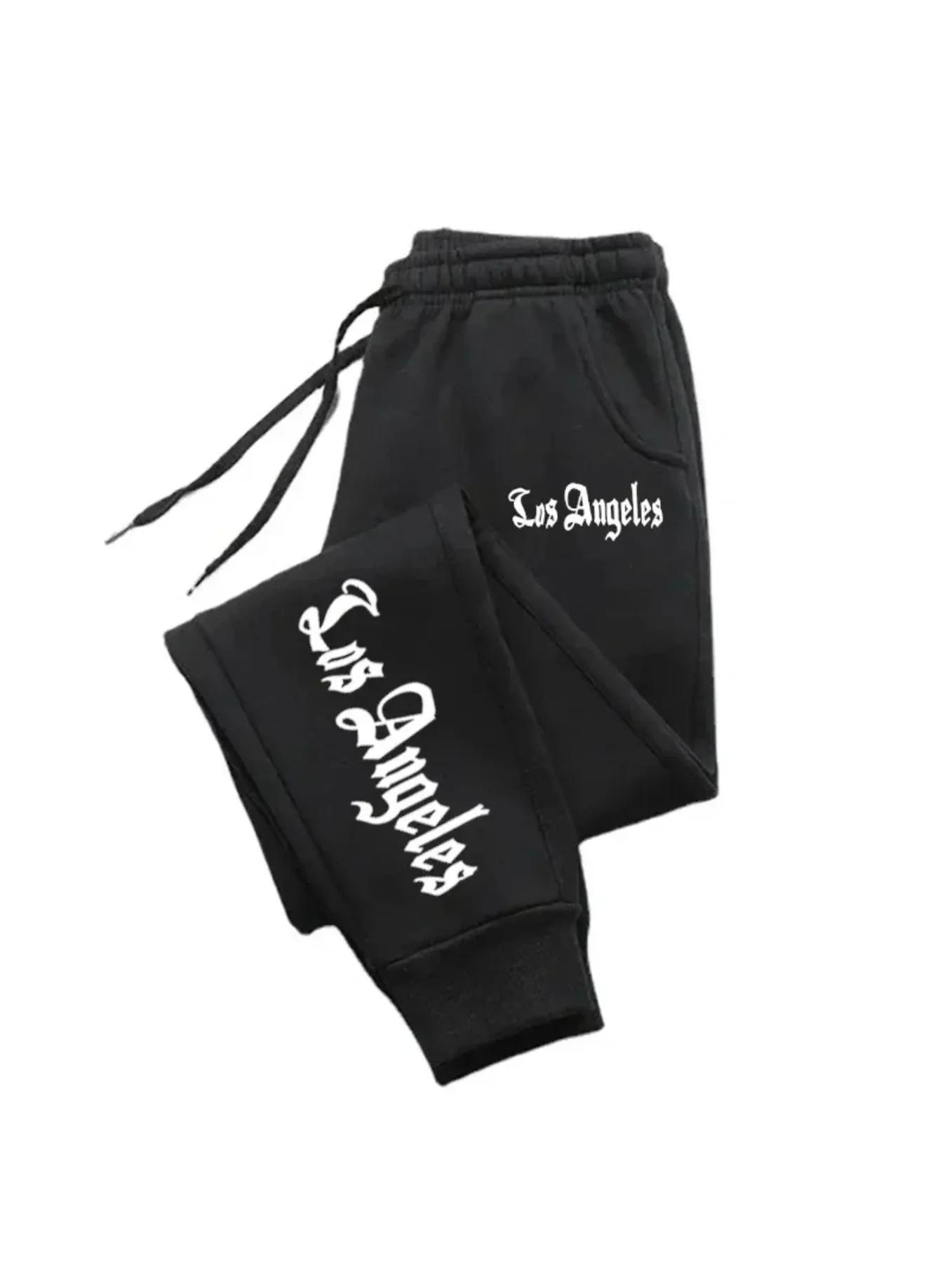 لوس أنجلوس سيتي تراست مطبوعة الرجال فضفاض الركض السراويل قطع تشغيل السراويل معطف دافئ السراويل معطف زوجين عادية #3
