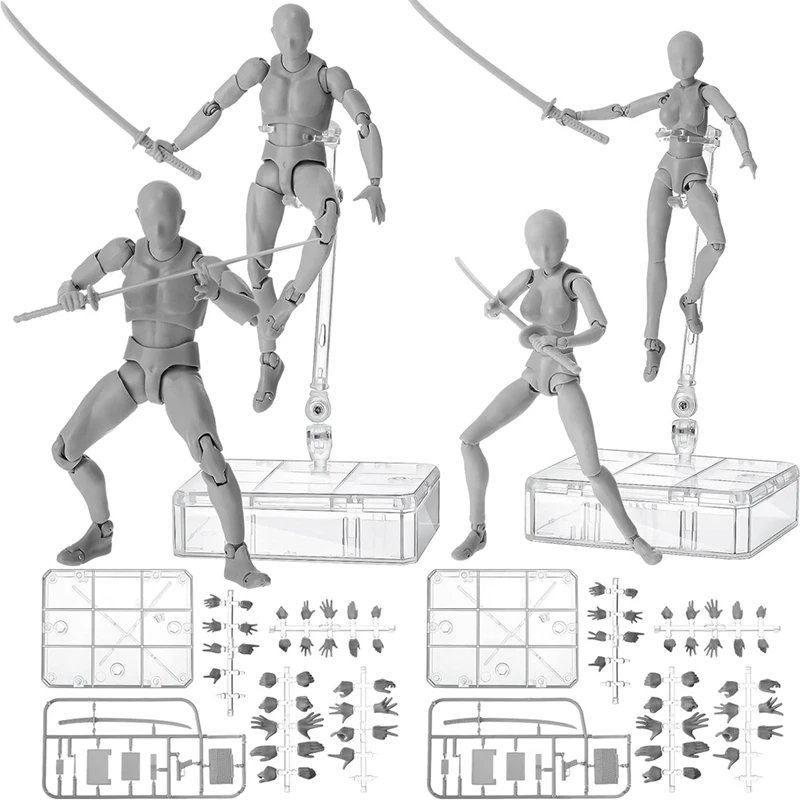 4 Sets Drawing Action Figures Body Artists Drawing Models Drawing Mannequin Figure