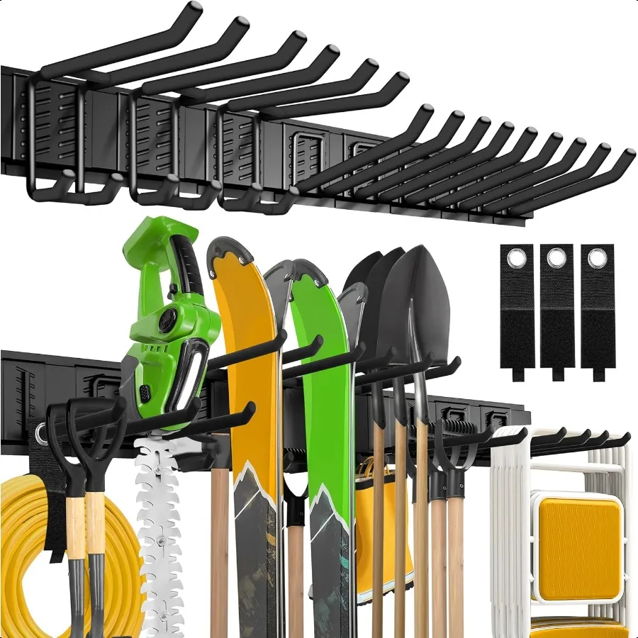 

Garage Wall Organizer15Pack Carries 675 lbs Garden Tool Organizer 48in With Large Storage Space Easy Assembly Sturdy Design for