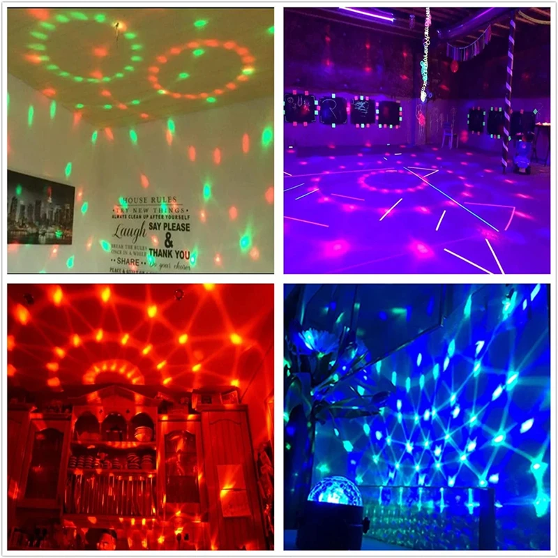 Sound aktiviert rotierende Magic Ball Strobe Disco Bühnen licht 3w RGB Laser Projektor Lampe DJ Party Licht für zu Hause Ktv Bar Weihnachten