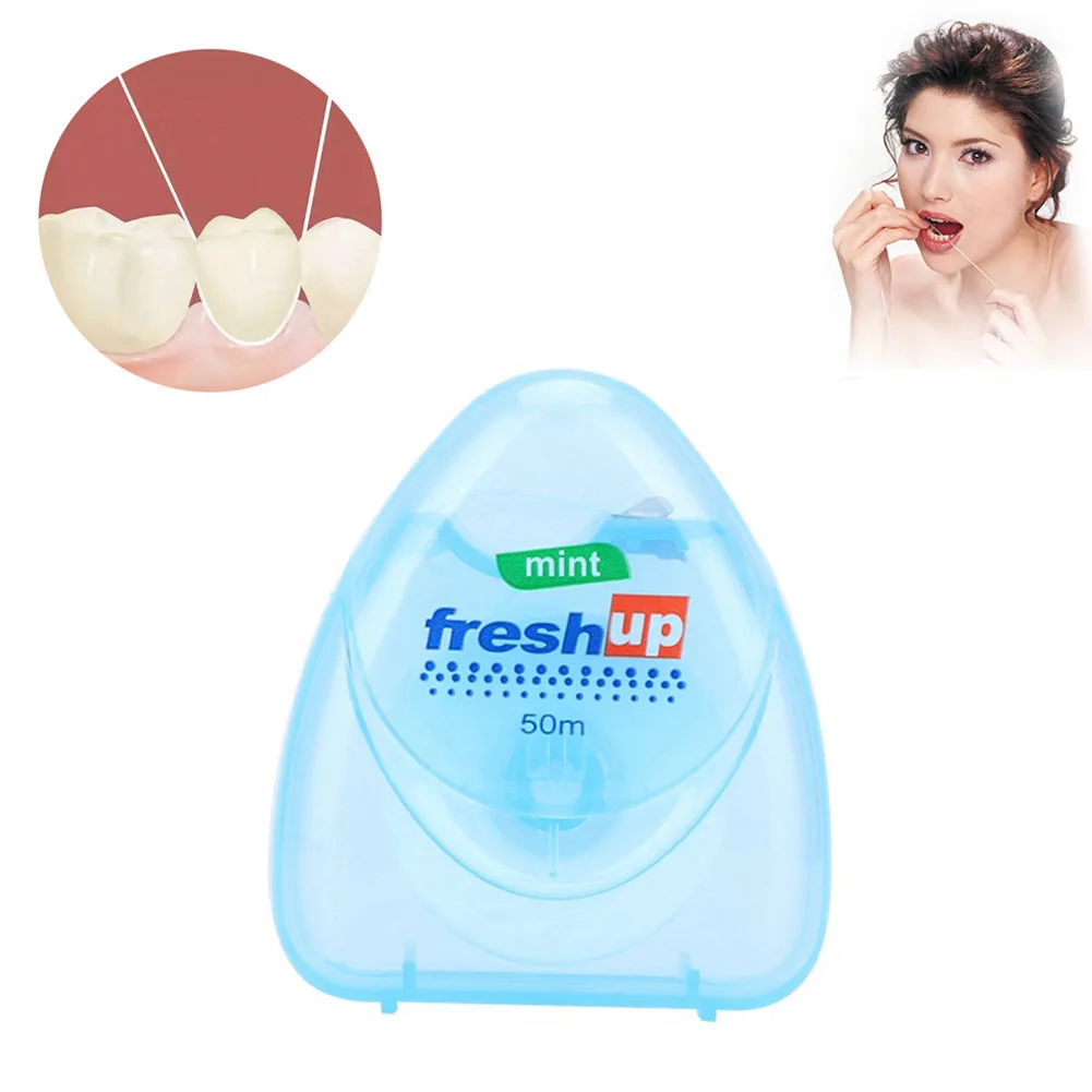 10Pcs 50M Micro Wax Peppermint flavor Dental Floss Oral Care Tooth Cleaner High Strength Microwax Ultrafine Dental Flosser Rolls