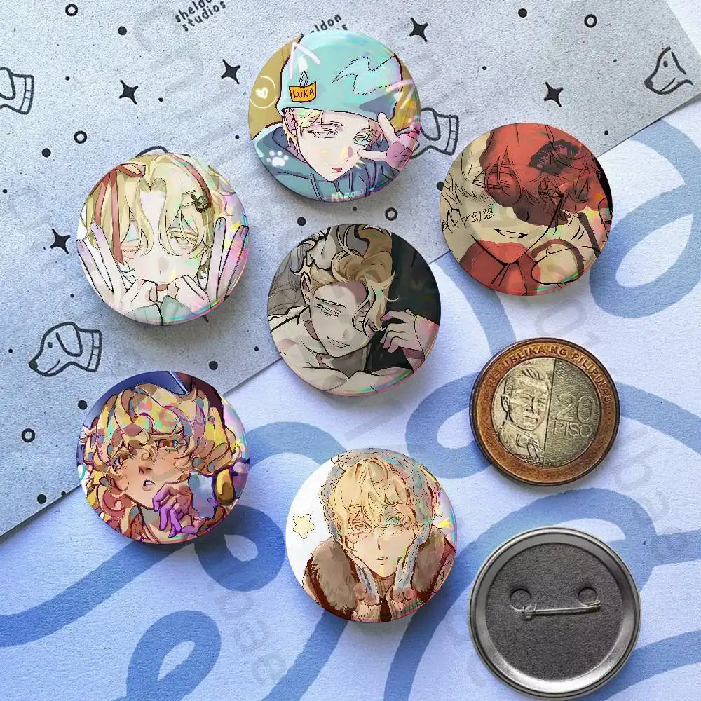 

A-Alien Stage L-Luka Pins 58mm Cute Cartoon Badge Handmade Brooches for Backpack Accessories Jewelry Gifts
