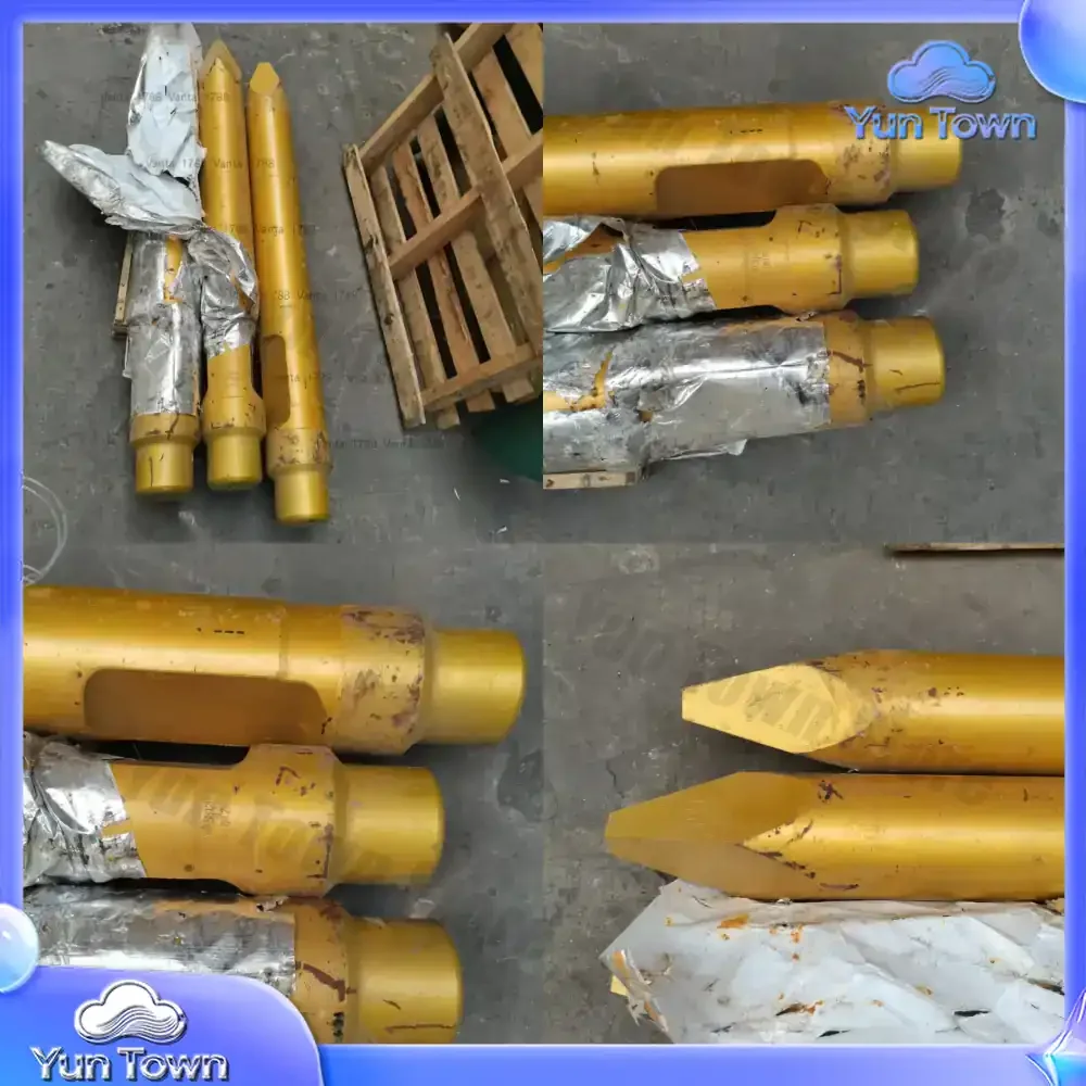 Hot sale breaker moil 45mm 53mm 60mm 68mm chisel tool 75mm 85mm 110mm for hydraulic rock breaker for mini excavator