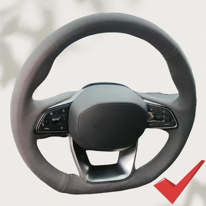 

Автомобильный чехол на руль из микрофибры для Geely Tugella Atlas Pro Binray Preface Galaxy L6 L7 GS, чехол на руль