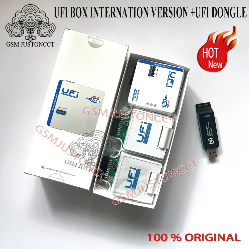 

Complete UFI Box Set with UFI Dongle and EMMC Socket Support FBGA 153/169/162/186/221/254 Full EMMC Service Tool