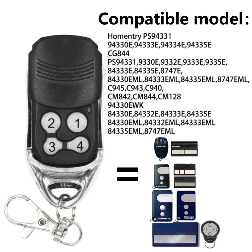 For 94330E 94335E 84335AML 84330AML 1A5639-7 ML700 Garage Remote Control Gate Keychain Key Fob