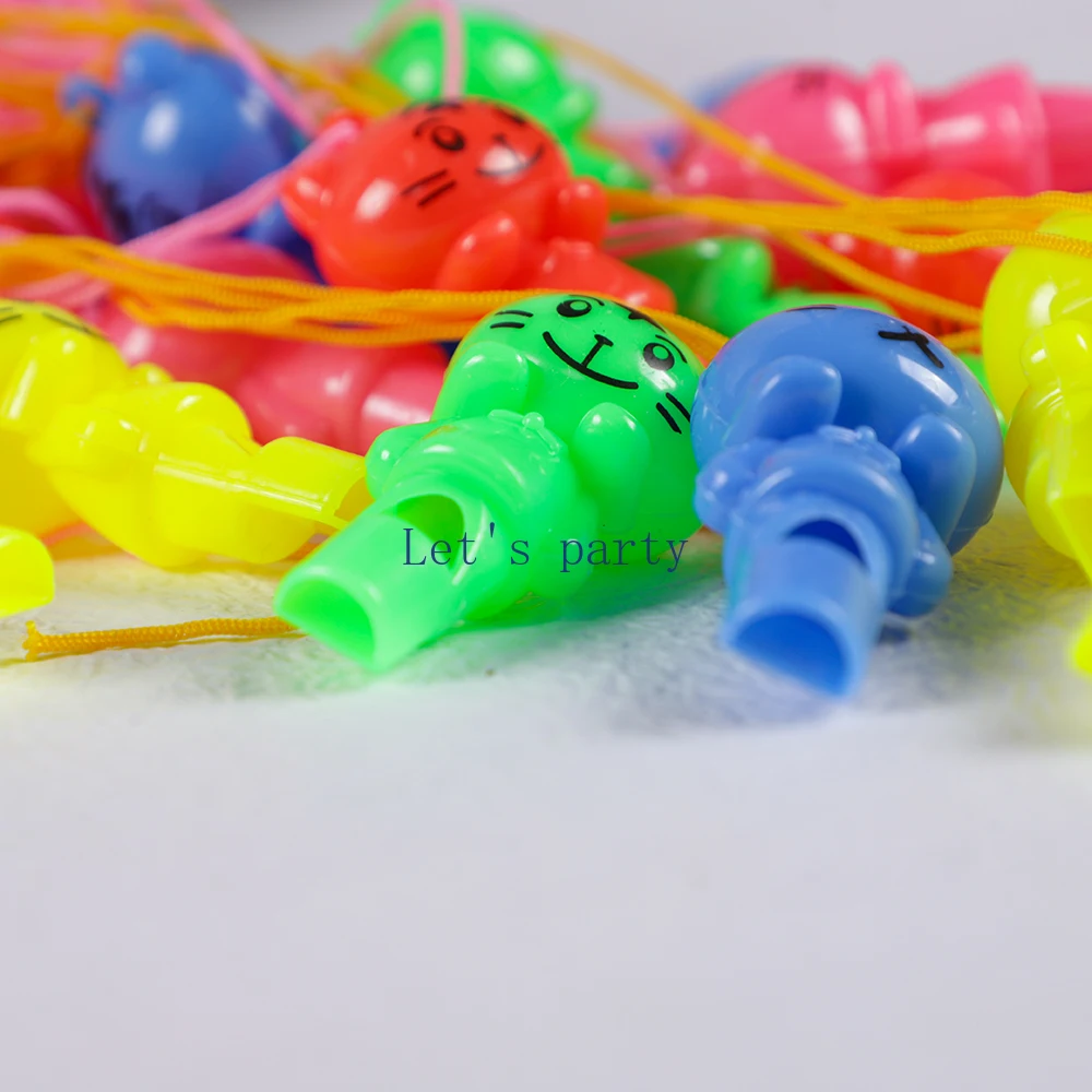 20Pcs Cute Cat Whistles Cheer Up Toys for Kids Birthday Party Favors Baby Shower Musical Instrument Gifts Goodie Bag Pinata