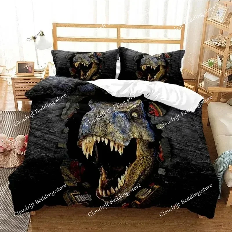 

Jurassic Park Duvet Cover Set Dinosaur Bedding Sets Comforter Cover Set Single Twin Full Queen Size Youth Aldults Girl Boys Gift