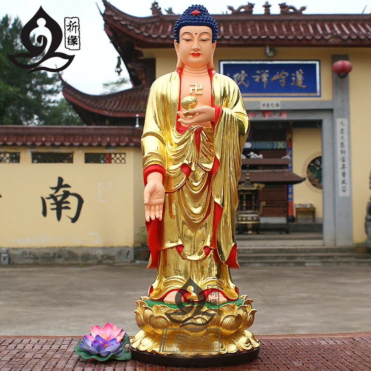 Special Offer--48cm large -Bless family HOME Spiritual Effective protection  # Lotus the Medicine Buddha RULAI Buddha statue