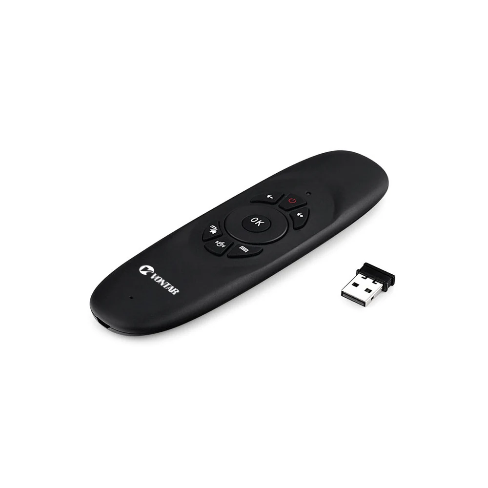 VONTAR  English VONTAR C120 air Mouse Rechargeable mini Wireless Keyboard for Android TV Box H96max X96max HK1 X88pro PC