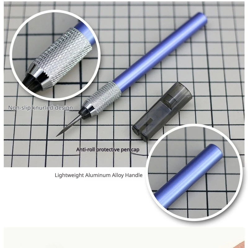 MSWZ MS-073 Tungsten Steel Triangular Engraving Knife Multi-Functional Model Parting Line Scraper Scribing for Gundam Hobby Tool
