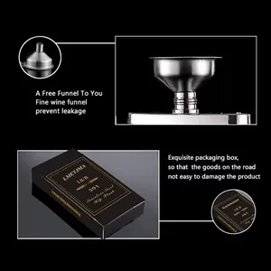 1 4 5 6 7 8 9 10 Oz Stainless Steel Hip bottle with Pocket Funnel Hip Vial Alcohol Bottle Whiskey Screw Cap KC0139 10 Main Sales Stainless Bottle - №3