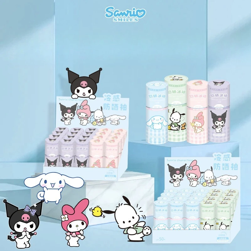 Miniso サンリオ夏の漫画日焼け止めアイススリーブ UV スリーブ男性と女性スポーツアウトドアバレルスリーブカバー