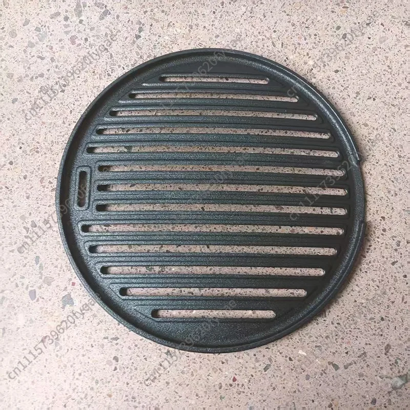 Cast Iron Barbecue Grate Thickened Grill Plate, New Chinese Non-stick Tray for Commercial & Outdoor Meat Grilling