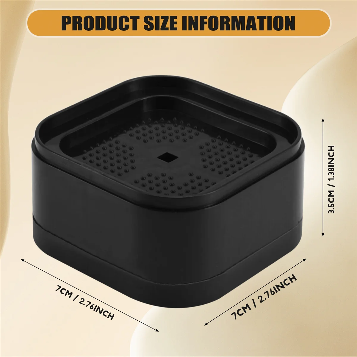 B60A Furniture Risers Adjustable Bed Risers 1.38In Stackable Heavy Duty Bed Lifts Risers Square Bed Raising Blocks 16 Pcs