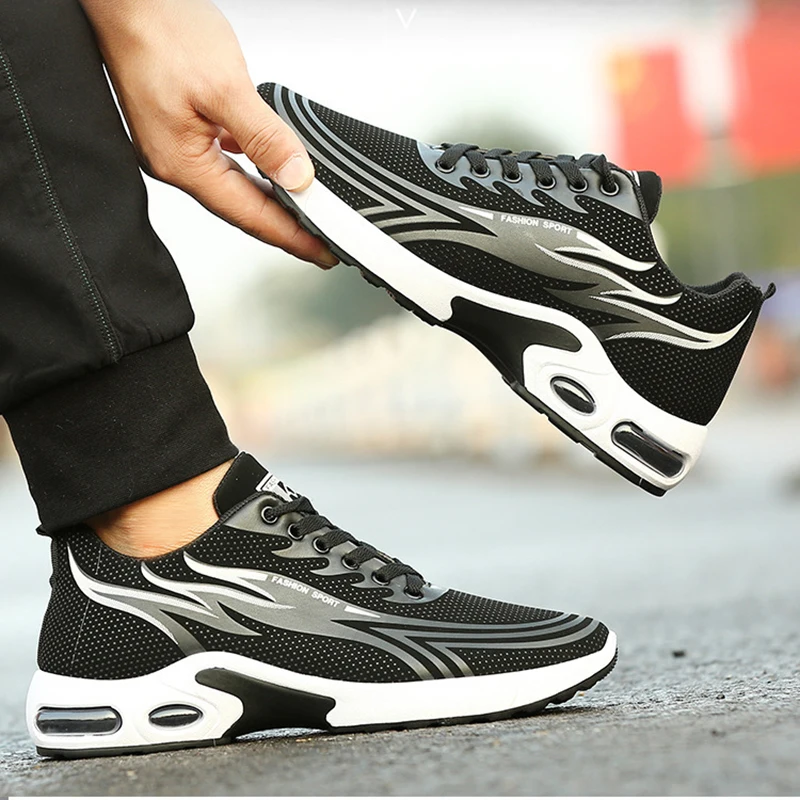 Sports Shoes for Men Shoes Sneakers Black Shoes Casual Men Knit Sneakers Breathable Athletic Running Walking Gym Shoes