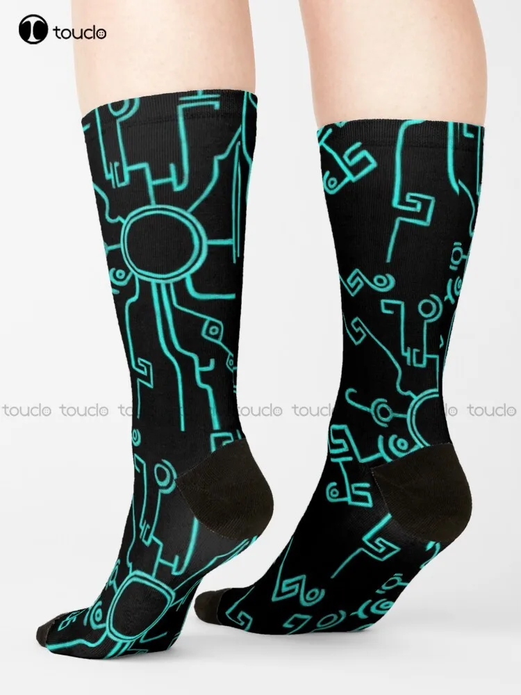 Twilight Princess Pattern Socks Womens Boot Socks Street Skateboard Socks Personalized Custom Unisex Adult Teen Youth Socks Art