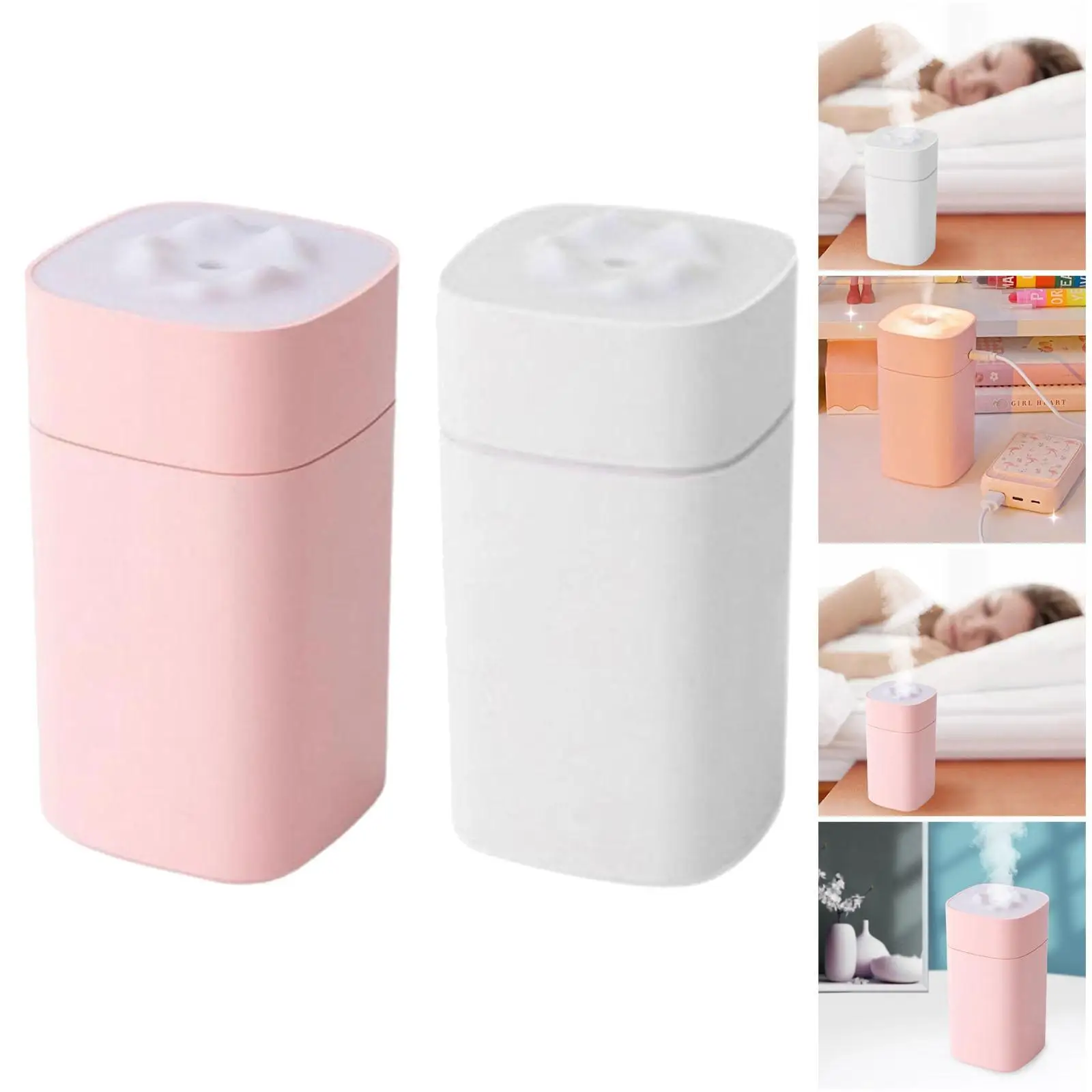 2x Mini Air Humidifier Cup 350ml Home Car USB Fogger Mist Maker