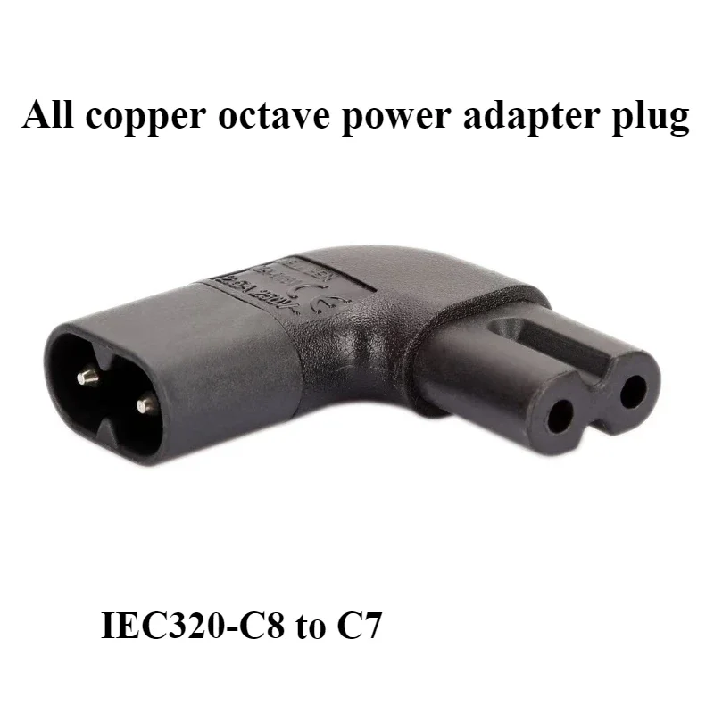 5pcs 8 IEC 320 IEC320 IEC C7 to C8 90 Degree Left Right Angled AC Wiring Harness Power Adapter for Laptop Notebook