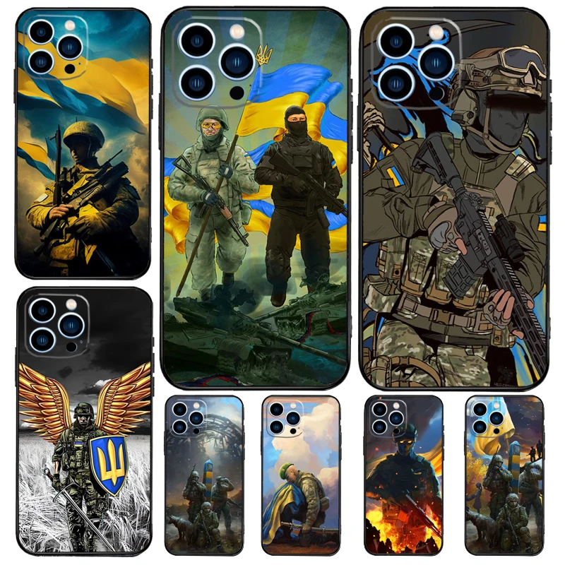 Ukraine Flag Solider Case For Samsung Galaxy S25 S26 Ultra S20 S21 S22 S23 Plus S24 Ultra S10 S25 FE Cover Coque