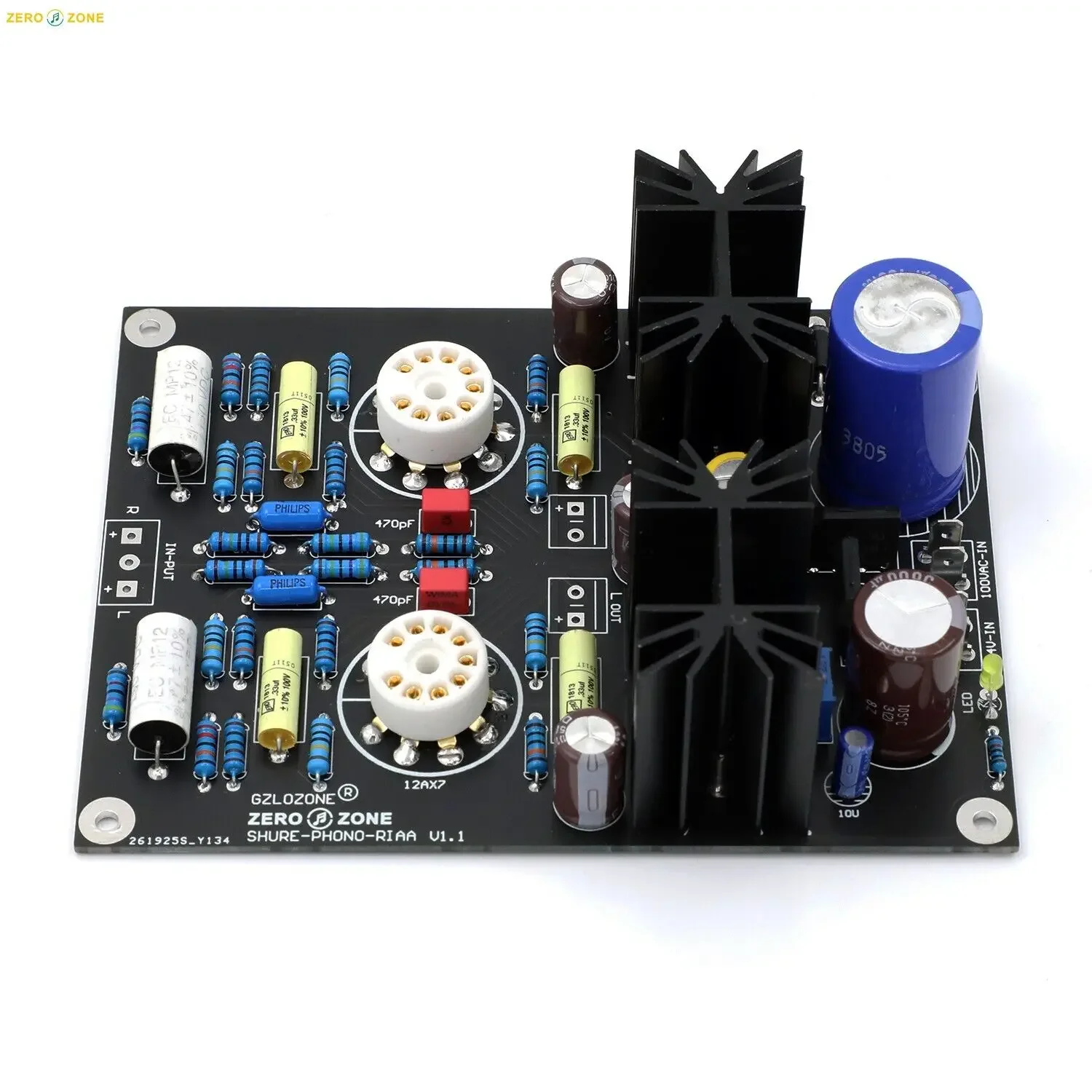 HIFI 12AX7 أنبوب ملليمتر RIAA الدوار فونو Preamplifier PCB/مكبر للصوت عدة/أمبير مجلس قاعدة على SHUER M-65