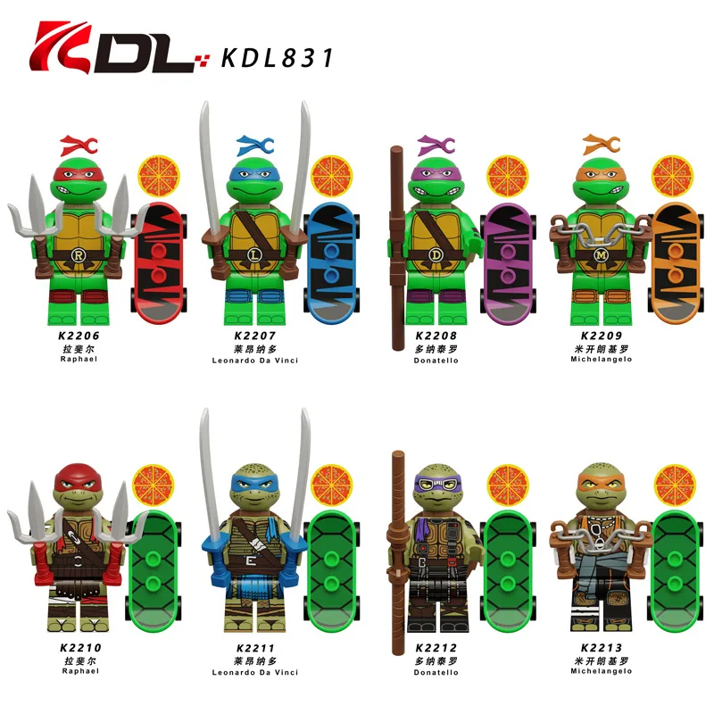 TMNT Tortugas Ninja dibujos animados Mini figura de acción cabeza montaje juguetes Kawaii partícula Anime juguete educativo para niños 2025 regalo para niños