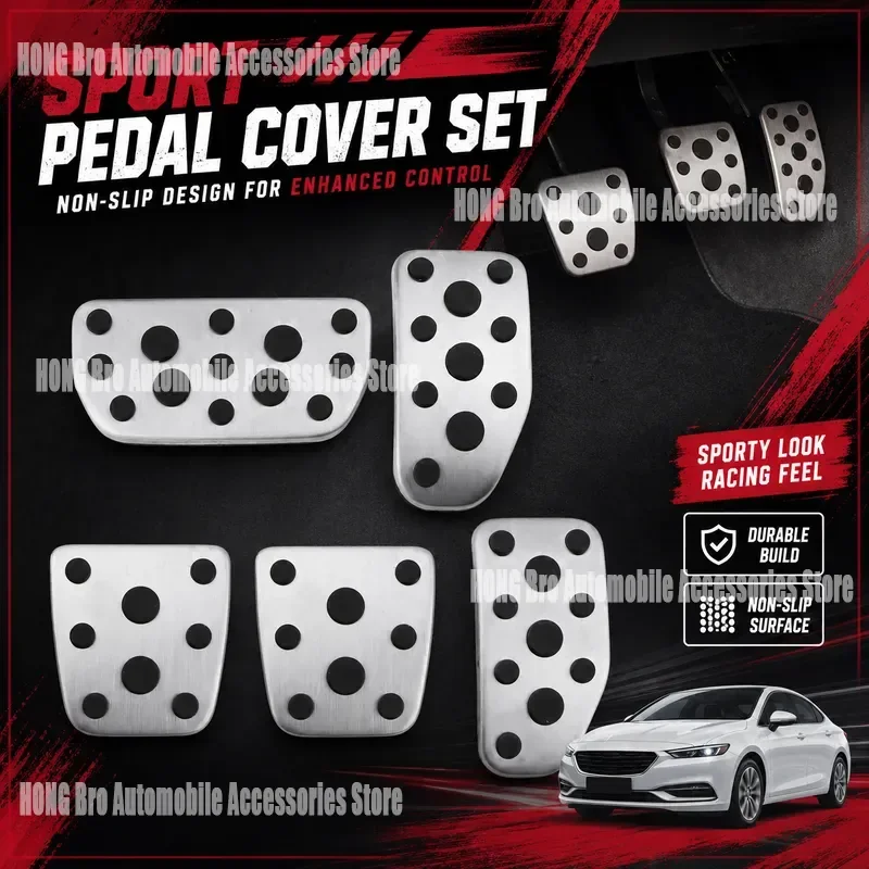 For Toyota Vios FS Yaris Stainless Steel Auto Accelerator Foot Pedal Anti-Skid Non-Punching Modification Car Interior