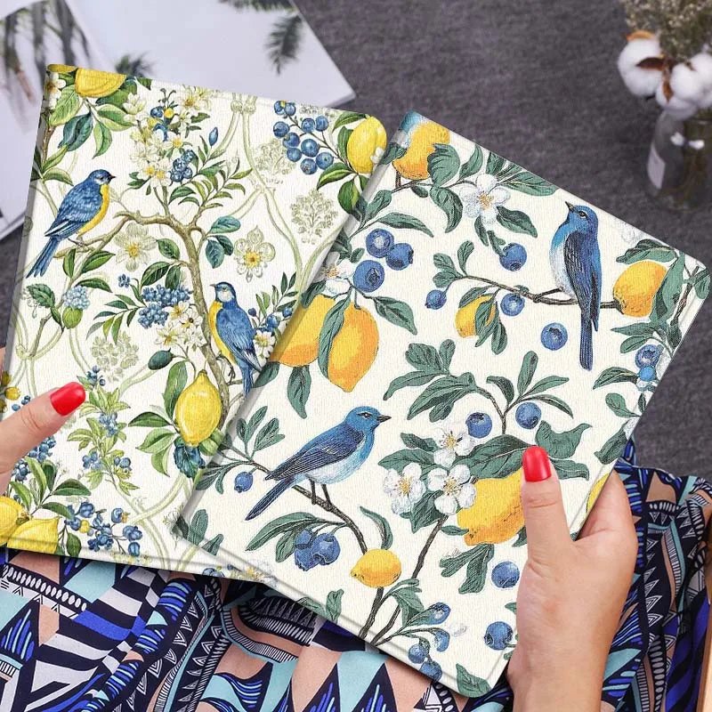 

Blue Bird Lemon Flower Tablet Case For Lenovo Xiaoxin Legion Pad Tab Pro GT Y700 Gen4 2 11 P11 M10 K10 3rd Plus Gen Gift