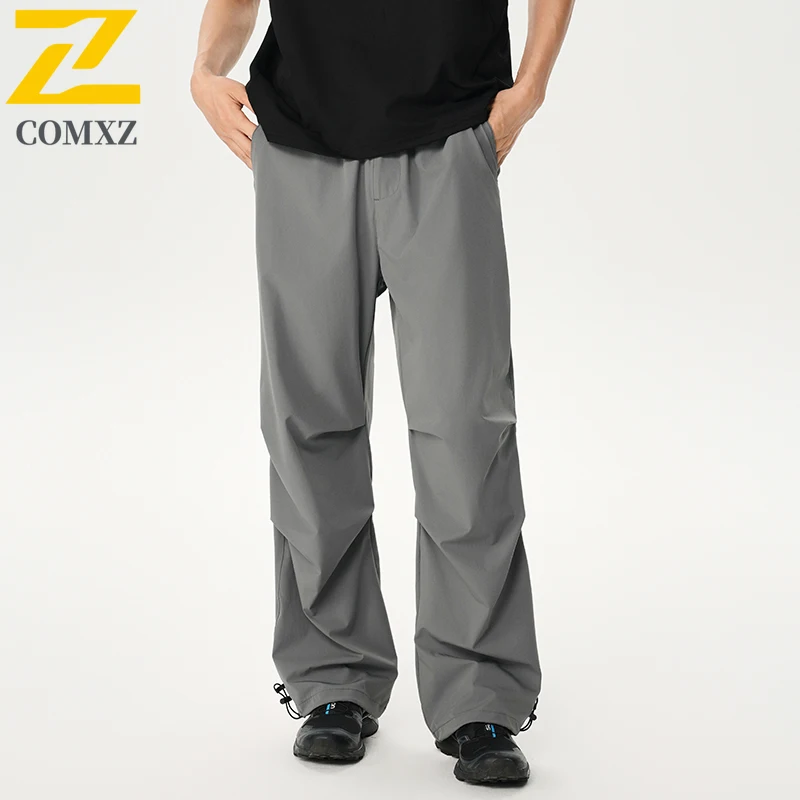 

Men's Casual Pants Comfortable Breathable Quick Drying Camping Workwear Straight Leg Pants Elastic Waist Outdoor Hiking Men Pant