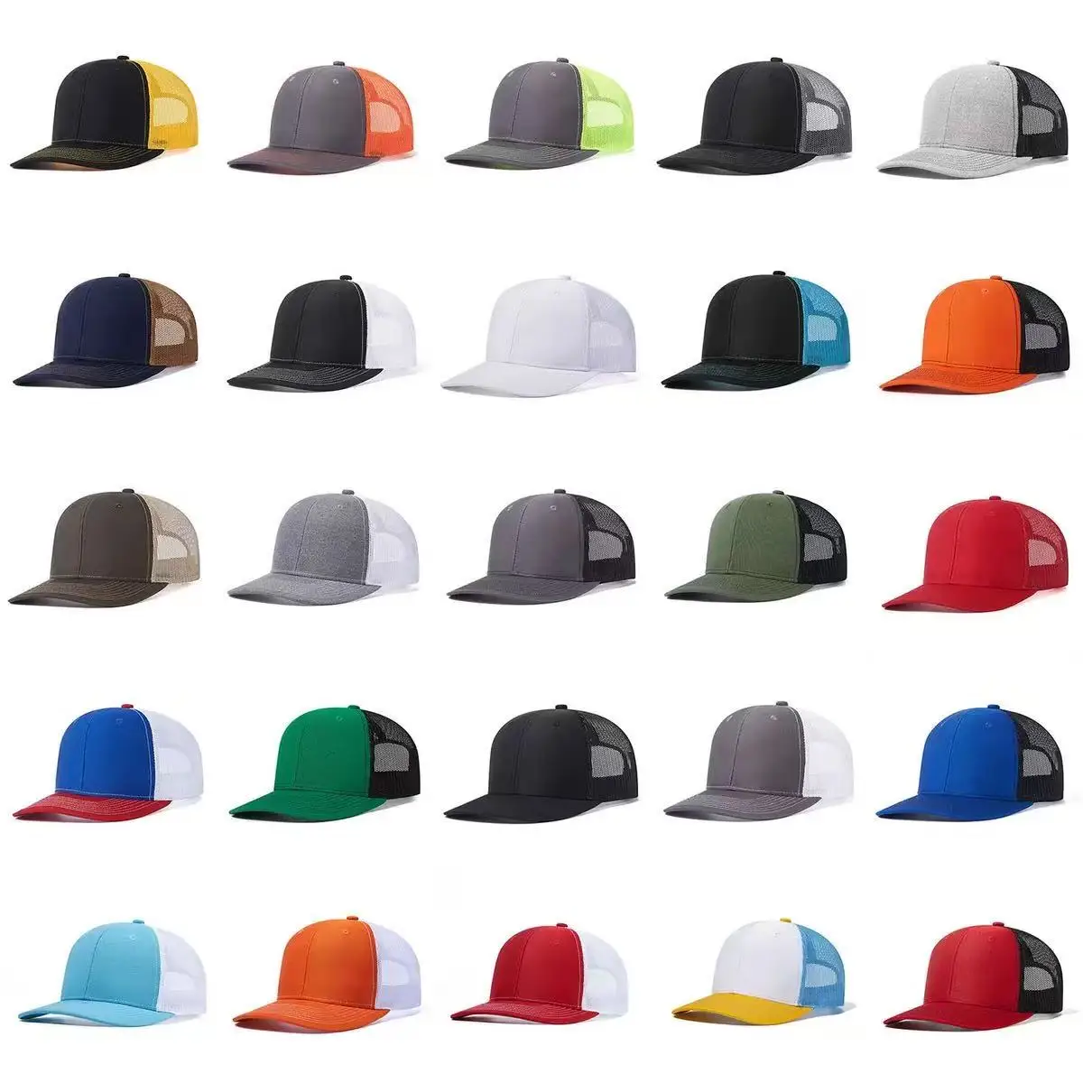 Hot Sale Unisex Baseball Cap Slight Curved Brim Style Trucker Hat  Men & Women Casual Outdoor Breathable Summer Mesh Cap