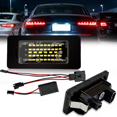 2PCS Car No Error Canbus Led License Number Plate Lights Bulb For Audi A1 A4 B8 A5 S5 A6 S6 A7 Q5 TT TTS 2D For VW 6000K White