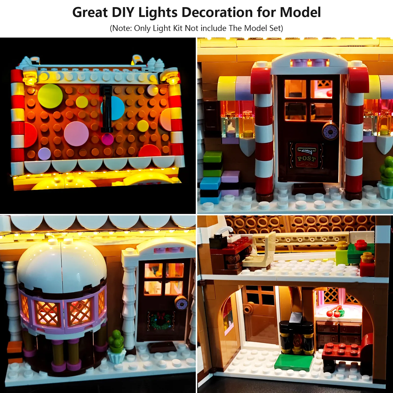 LYBMTWF LED-verlichtingsset compatibel met Lego 40809 Gingerbread House (exclusief de modelstenen)