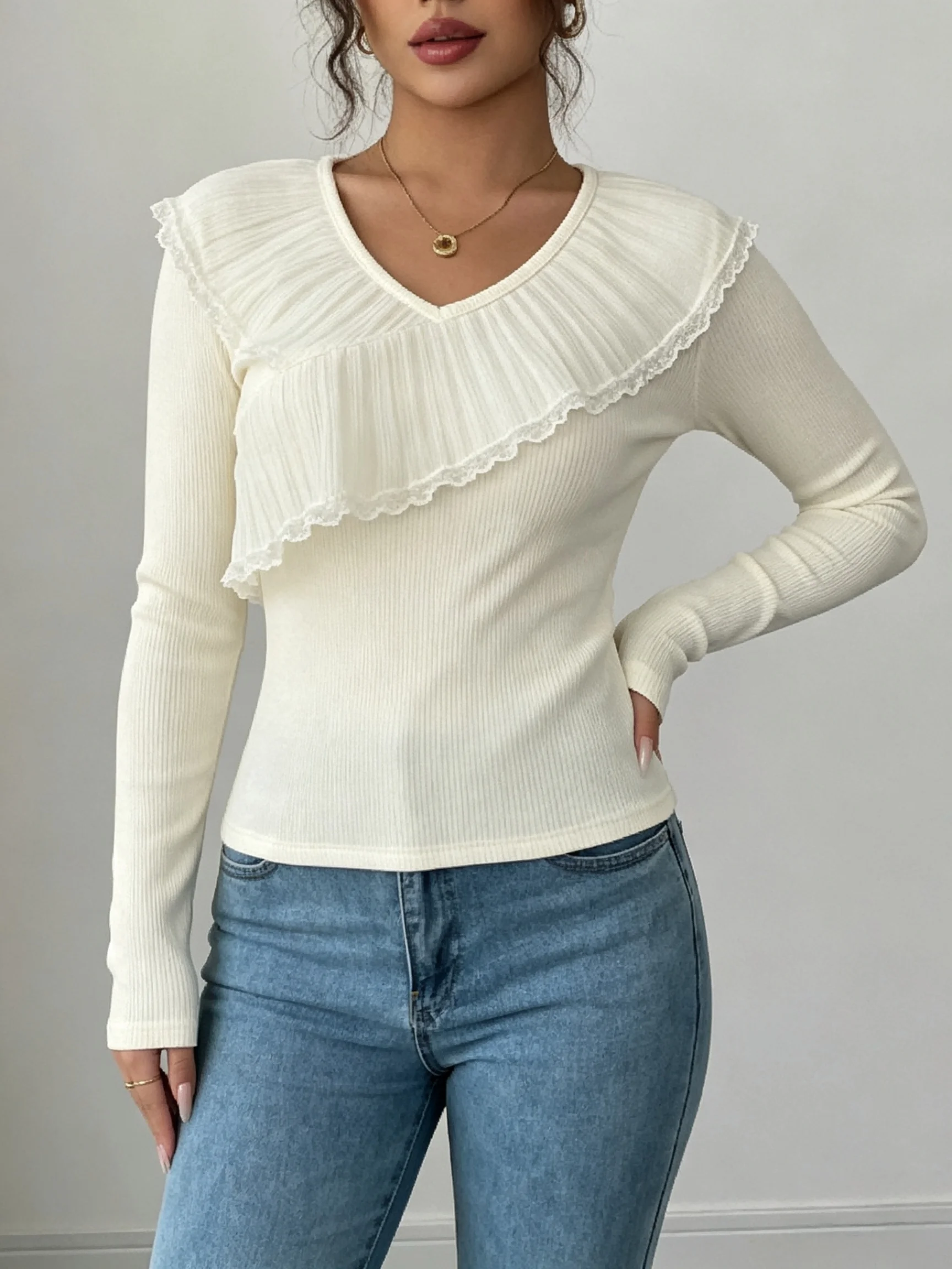 Women`s Knit Long Sleeve Top R - Women Formal Wear Xxl recension och pris