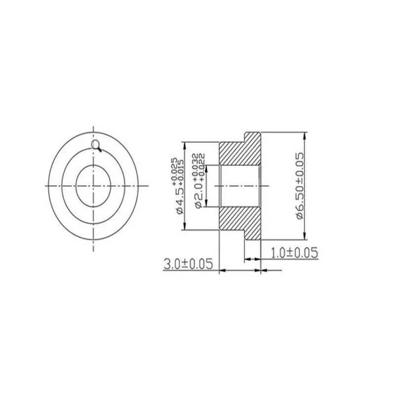 10pcs/lot Uav Precision Flange Oil Bearing Copper Base Powder Metallurgy Oil Mini Bearing Copper Sleeve gear