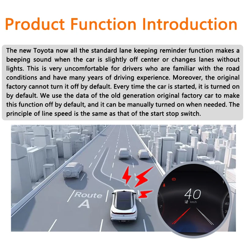 QHCP Car Lane Keeping Assist Closer LKA Shut Down For Toyota RAV4 23+ Camry 18-23 Highlander Kluger Hariier Venza 22+ Avalon 19+