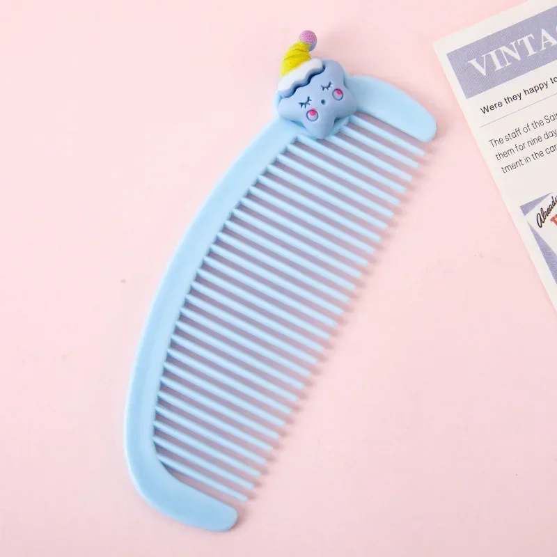 Mini Cartoon Love Mini Comb Wear Resistant Cartoon Love Cute Student Portable Hair Comb Plastic Children Baby Girl Hair Comb