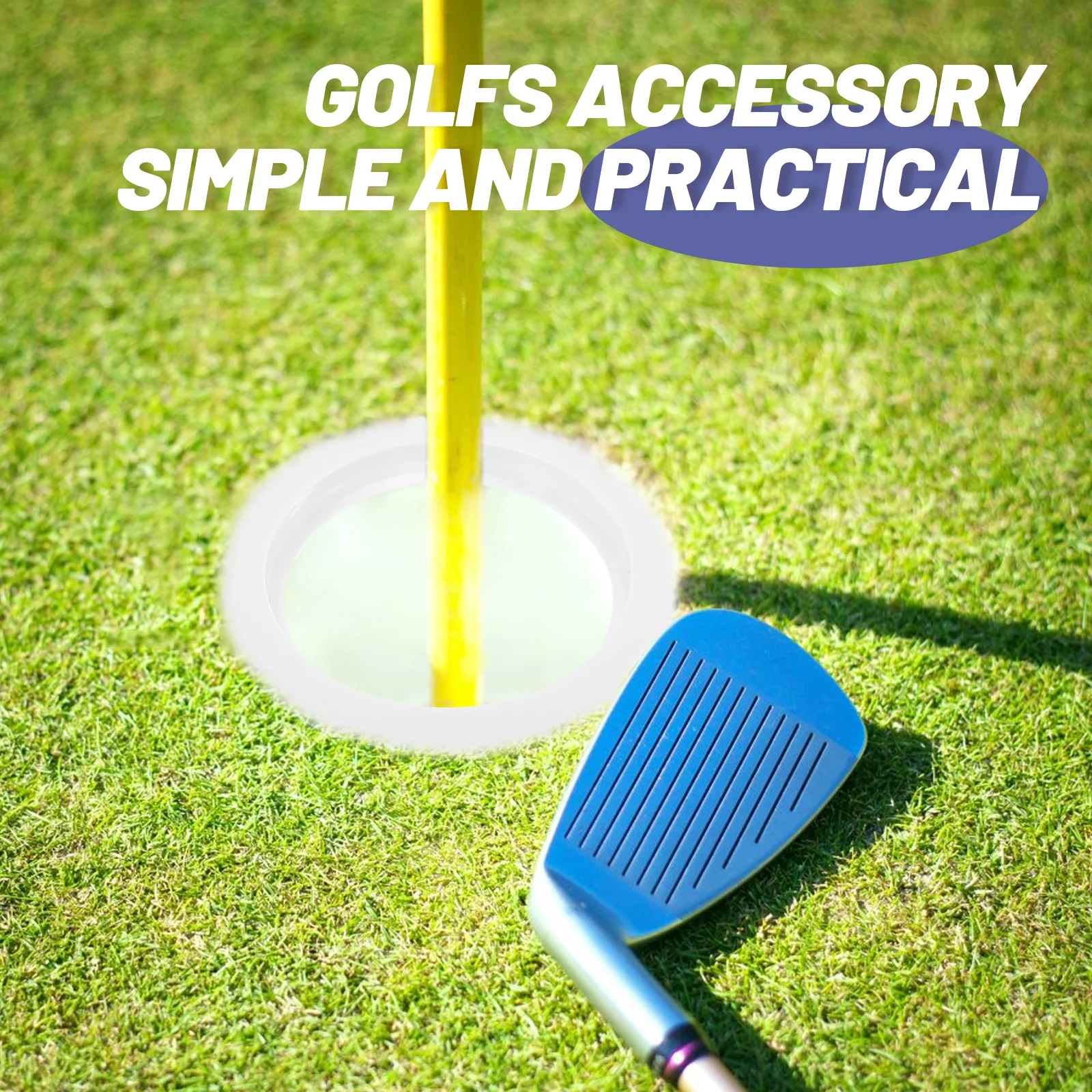 1Set Golf Hole Cup Ring Portable Durable Thickened Putting Cup Ring Practical Golf Practice Tool Outdoor Training