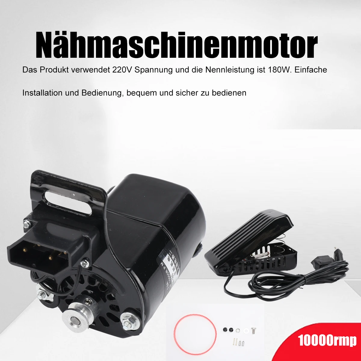 180W Hause Nähmaschine Motor Nähmaschine Motor Nähmaschine Motor Kit Haushalt mit Fuß Pedal Control Gürtel EU Stecker
