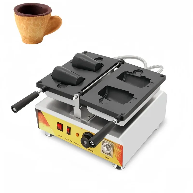 Hot Sale Cup Shape Waffle Maker 2PCS Eidble Coffee Cup Waffle Baking Pan Snacks Wafer Maker Machine 110v 220v