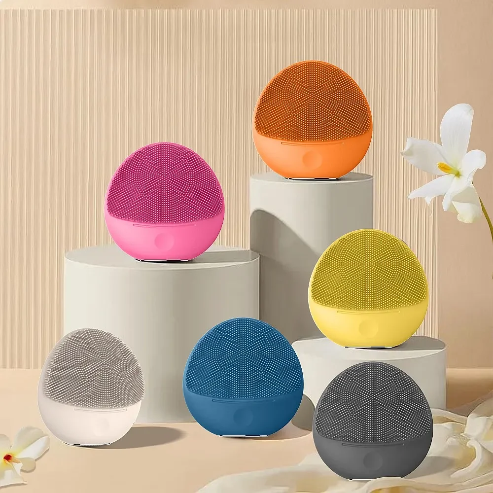 Exfoliating Massage Sonic Vibration Cleaner Hot Micro Dermabrasion Electric Silicone Cleaner Cleansing Facial Cleansing Brush
