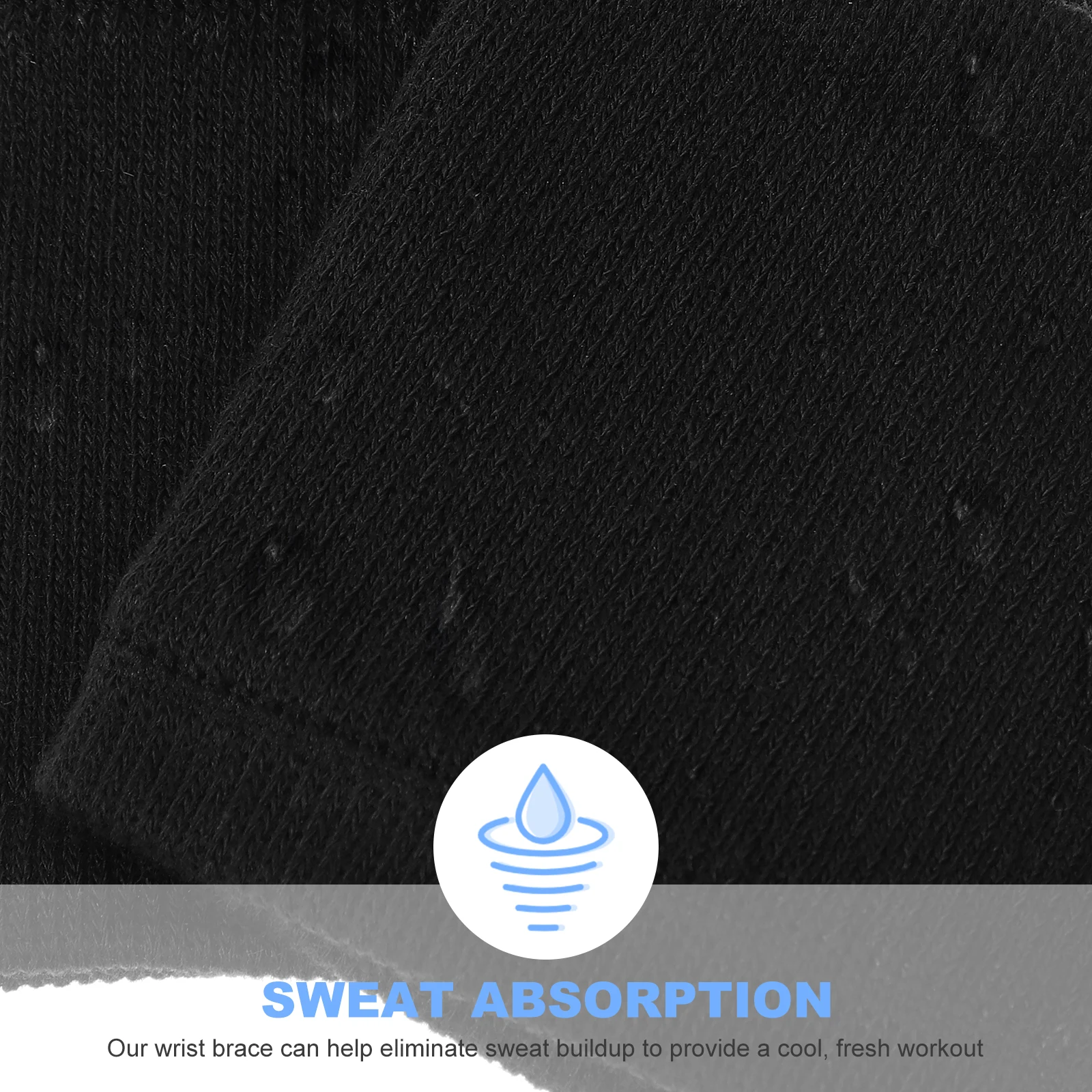 زوج واحد من سوار المعصم الرياضي خفيف الوزن وجيد التهوية من القطن لدعم اللياقة البدنية وواقي المعصم الممتص للعرق للتنس وكرة السلة