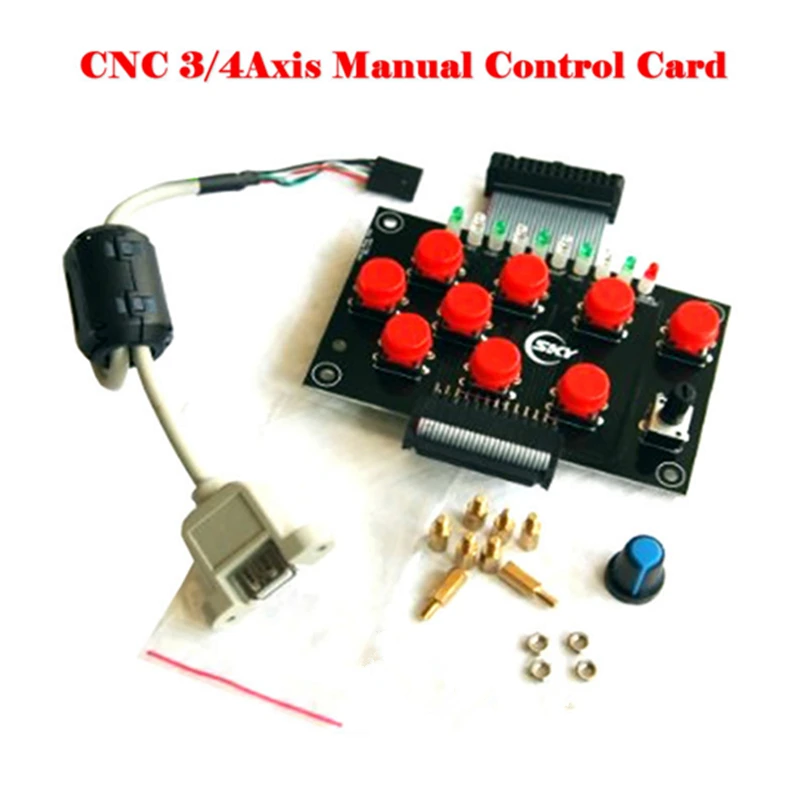 LY CNC USB Tablero de control manual Controlador de 4 ejes y 3 ejes para enrutador CNC Máquina de grabado de carpintería