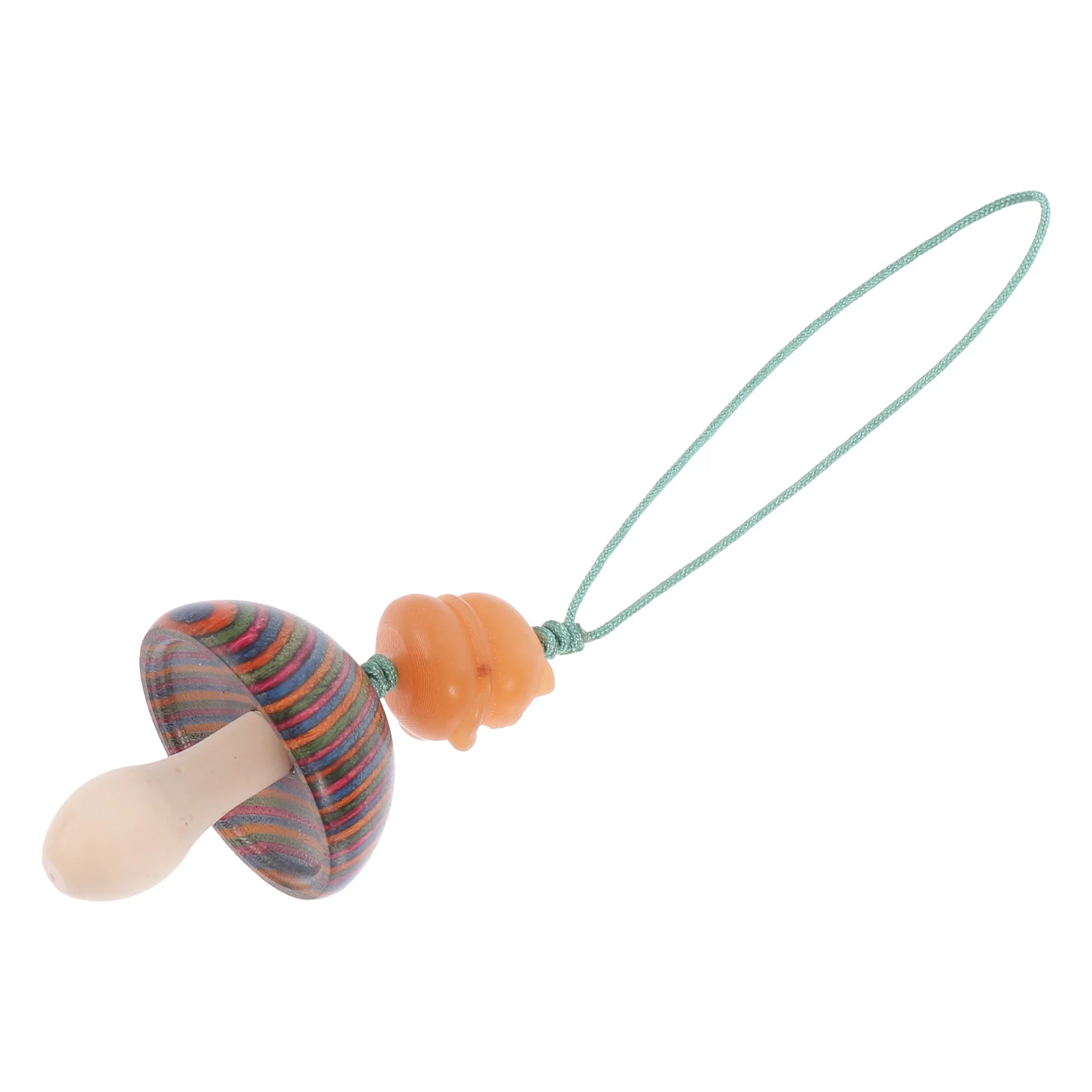 

Mushroom Phone Pendant Locket Auto Ornament Car Chic Keychain Hanging Wood Decor Girl Interior