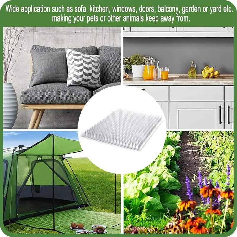 ABDJ-10 pacote tapete de scatos para gatos com pontas, tapete repelente de gatos dissuasor interno, almofadas de treinamento manter cães e gatos fora do sofá