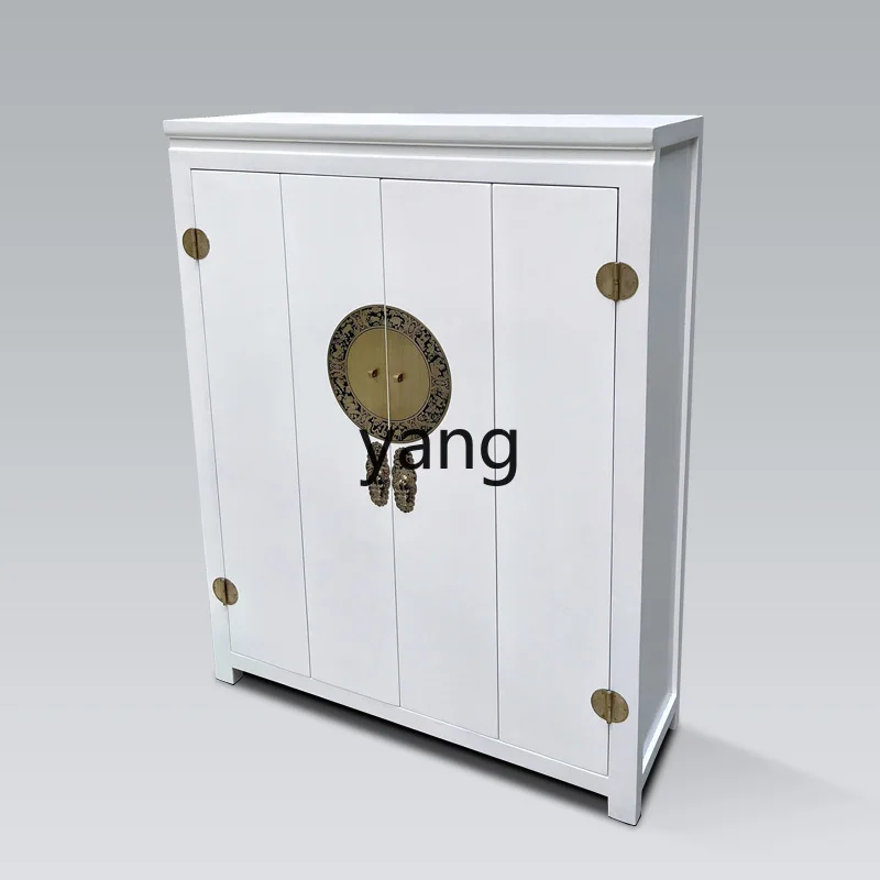 

LTT new Chinese shoe cabinet Zen entrance decorative cabinet tea cabinet solid wood