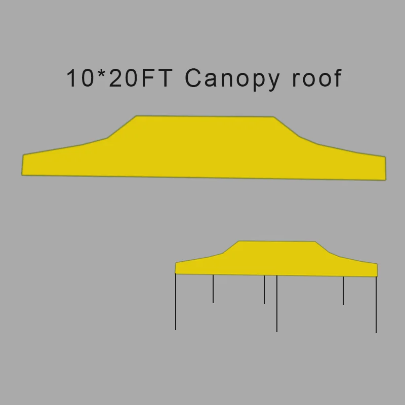 10*20FT Folding Tent Roof Canopy White Tent Roof For Sporting Events Outdoor Party Tents Sun Shelter For Varieties Frame