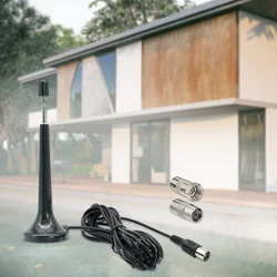 3meters FM Radio Antenna DAB Telescopic Antenna With Magnetic Base 3Plug Adapters Home Indoor TV Radio For Power Tool Accessory