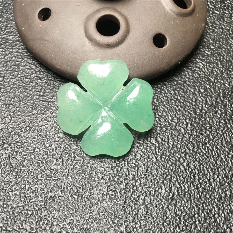 

Натуральный нефритовый кулон «Счастливая трава» из донлинского нефрита, детский нефритовый четырехлистный клевер